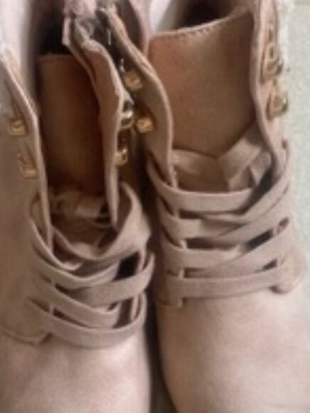 MIA Kids Little Annamaria Zipper Boots Beige Blush Size 3 - Picture 3 of 6